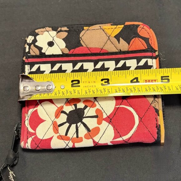 VTG Vera Bradley Bifold Wallet Bittersweet Floral Boho & Houndstooth Pattern - Picture 7 of 9